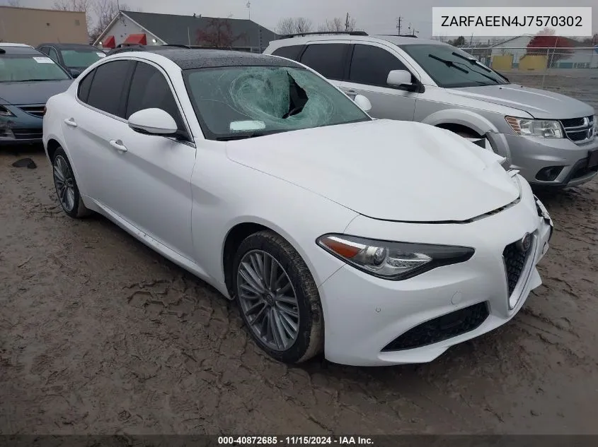 2018 Alfa Romeo Giulia Ti Lusso Awd VIN: ZARFAEEN4J7570302 Lot: 40872685