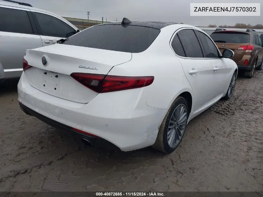 2018 Alfa Romeo Giulia Ti Lusso Awd VIN: ZARFAEEN4J7570302 Lot: 40872685