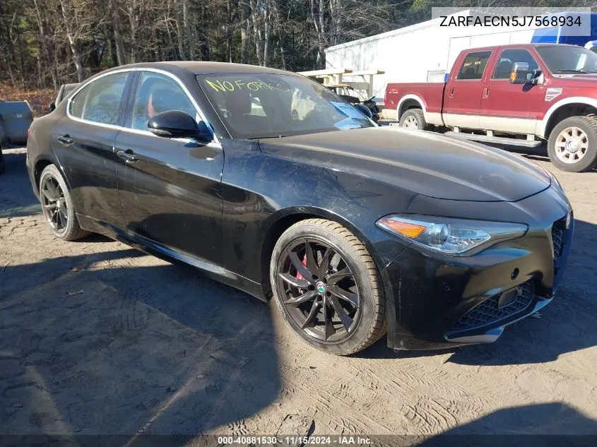 2018 Alfa Romeo Giulia Ti Lusso Rwd VIN: ZARFAECN5J7568934 Lot: 40881530