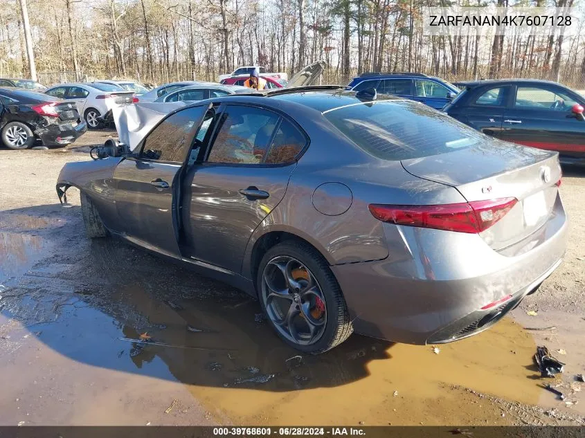 ZARFANAN4K7607128 2019 Alfa Romeo Giulia Sport Awd