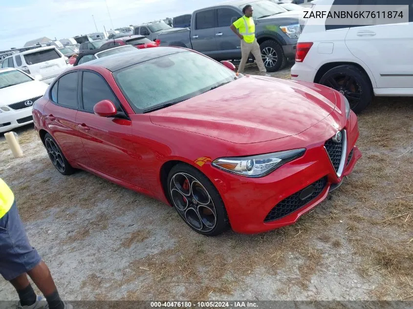 2019 Alfa Romeo Giulia Ti VIN: ZARFANBN6K7611874 Lot: 40476180