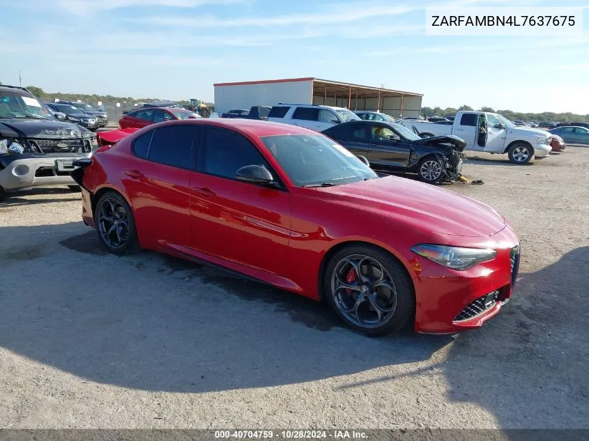 2020 Alfa Romeo Giulia Ti Sport Carbon Rwd VIN: ZARFAMBN4L7637675 Lot: 40704759