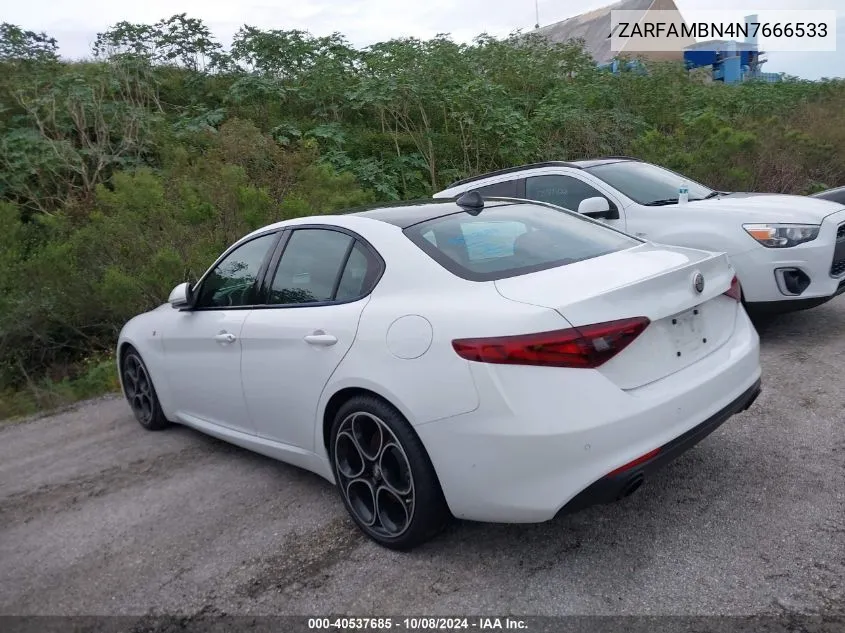 2022 Alfa Romeo Giulia Ti Rwd VIN: ZARFAMBN4N7666533 Lot: 40537685