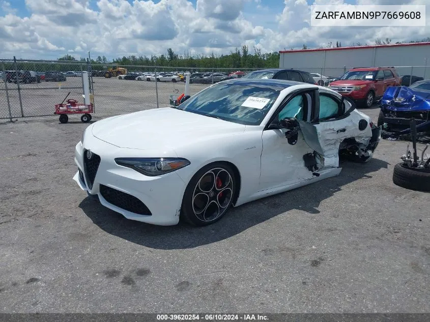 2023 Alfa Romeo Giulia Veloce Rwd VIN: ZARFAMBN9P7669608 Lot: 39620254