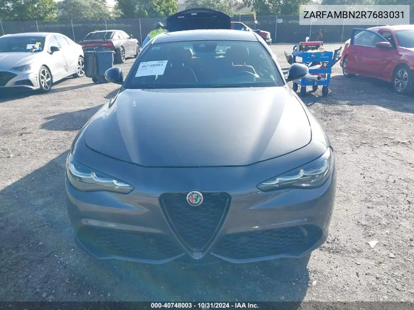 2024 Alfa Romeo Giulia Ti/Veloce/Competizione VIN: ZARFAMBN2R7683031 Lot: 40748003