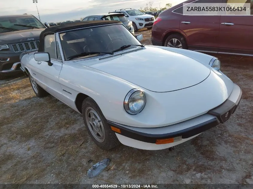 1989 Alfa Romeo Spider Veloce VIN: ZARBA5583K1066434 Lot: 40554529