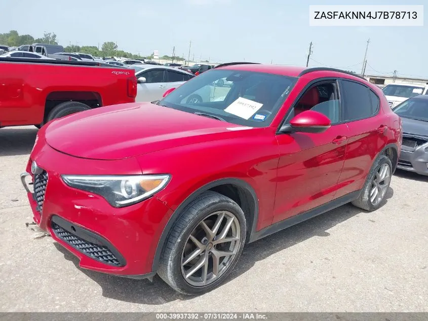 2018 Alfa Romeo Stelvio Ti Sport Awd VIN: ZASFAKNN4J7B78713 Lot: 39937392