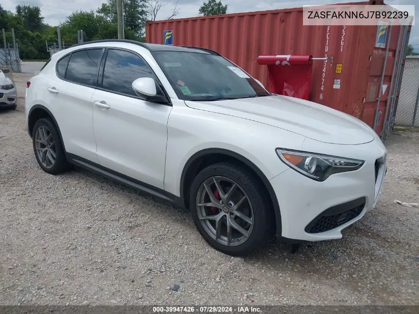 2018 Alfa Romeo Stelvio Ti Sport Awd VIN: ZASFAKNN6J7B92239 Lot: 39947426