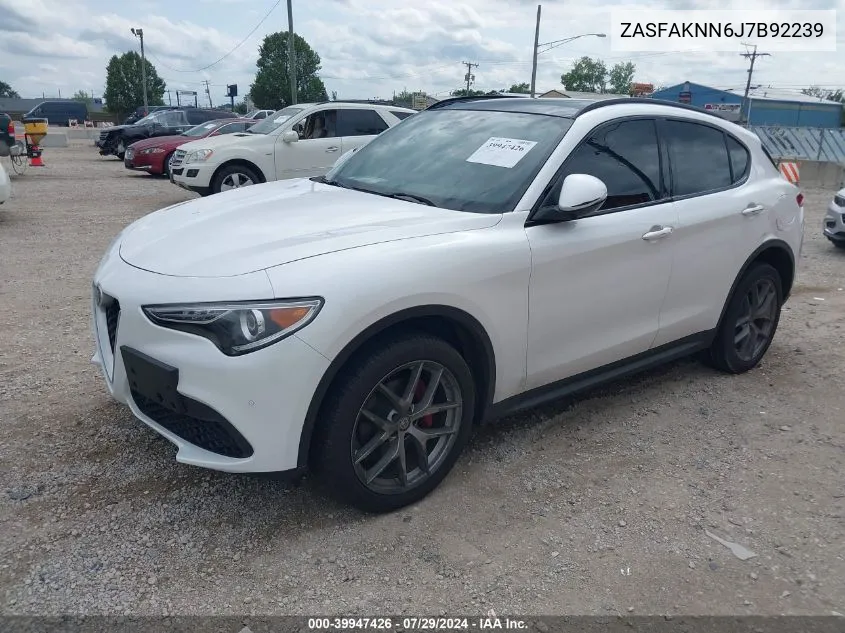 2018 Alfa Romeo Stelvio Ti Sport Awd VIN: ZASFAKNN6J7B92239 Lot: 39947426