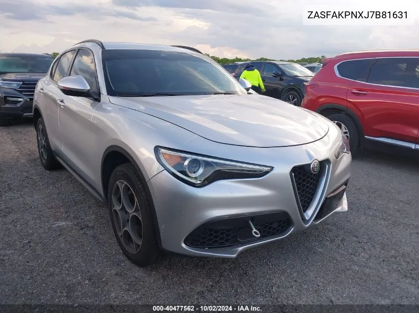 2018 Alfa Romeo Stelvio Sport Awd VIN: ZASFAKPNXJ7B81631 Lot: 40477562