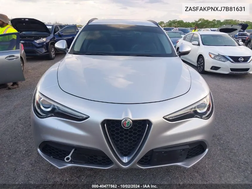 2018 Alfa Romeo Stelvio Sport Awd VIN: ZASFAKPNXJ7B81631 Lot: 40477562