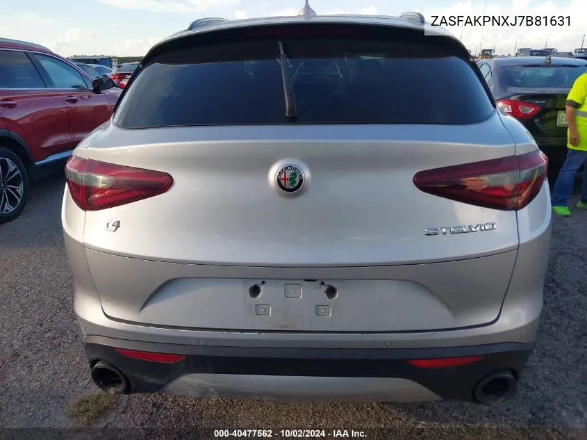 2018 Alfa Romeo Stelvio Sport Awd VIN: ZASFAKPNXJ7B81631 Lot: 40477562