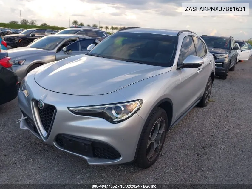 2018 Alfa Romeo Stelvio Sport Awd VIN: ZASFAKPNXJ7B81631 Lot: 40477562