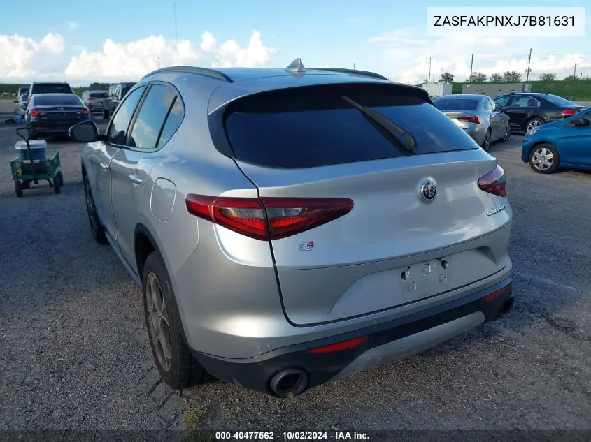 2018 Alfa Romeo Stelvio Sport Awd VIN: ZASFAKPNXJ7B81631 Lot: 40477562