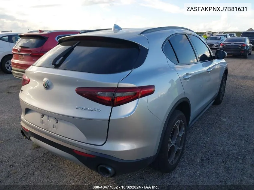 2018 Alfa Romeo Stelvio Sport Awd VIN: ZASFAKPNXJ7B81631 Lot: 40477562