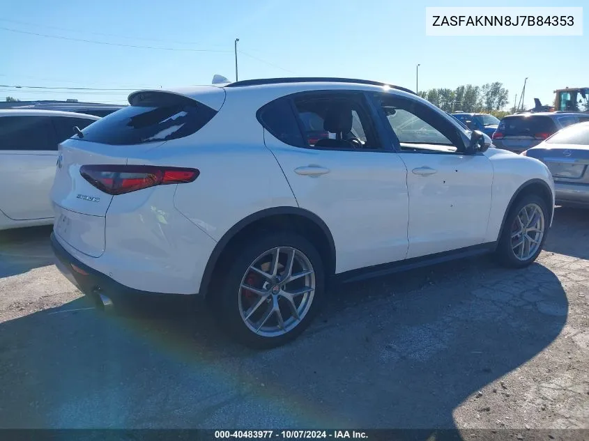 2018 Alfa Romeo Stelvio Ti Sport Awd VIN: ZASFAKNN8J7B84353 Lot: 40483977