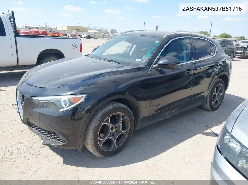 2018 Alfa Romeo Stelvio VIN: ZASFAKAN5J7B61716 Lot: 40506355