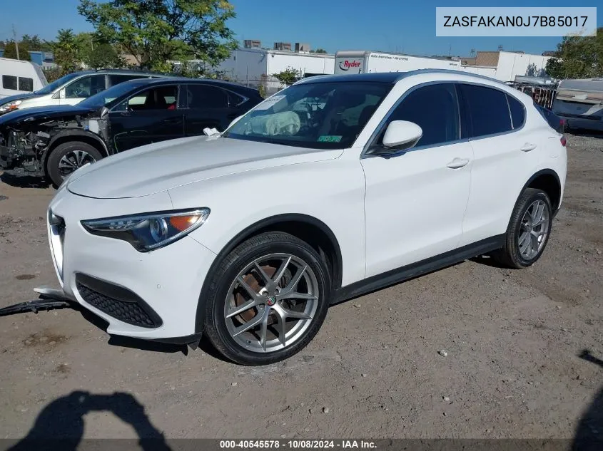 2018 Alfa Romeo Stelvio Awd VIN: ZASFAKAN0J7B85017 Lot: 40545578