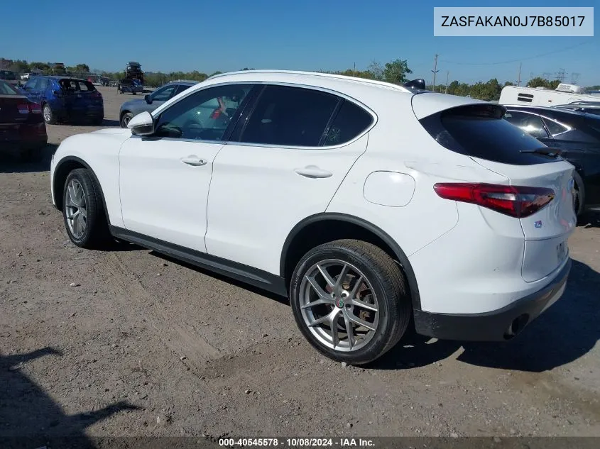 2018 Alfa Romeo Stelvio Awd VIN: ZASFAKAN0J7B85017 Lot: 40545578