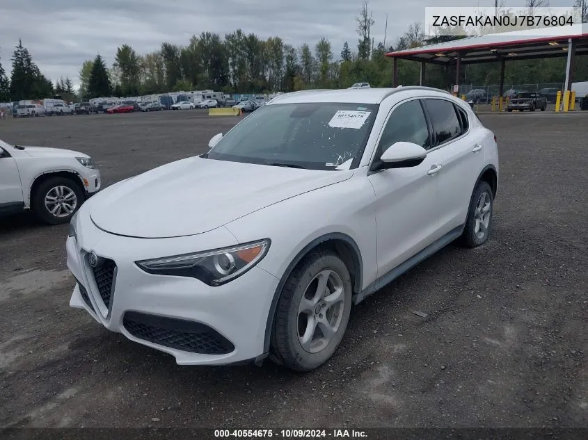 2018 Alfa Romeo Stelvio Awd VIN: ZASFAKAN0J7B76804 Lot: 40554675