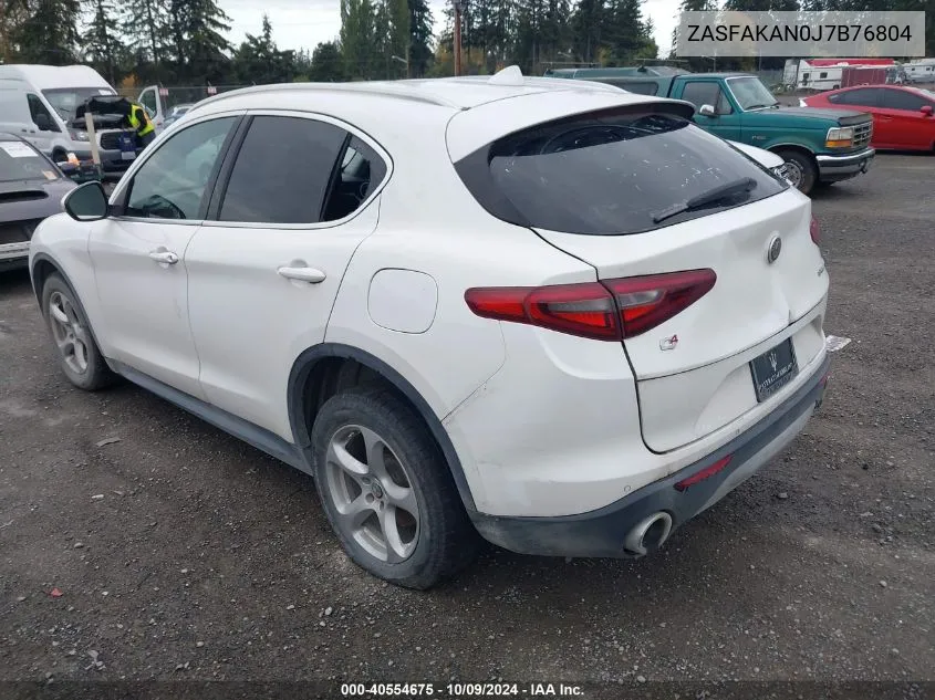 2018 Alfa Romeo Stelvio Awd VIN: ZASFAKAN0J7B76804 Lot: 40554675