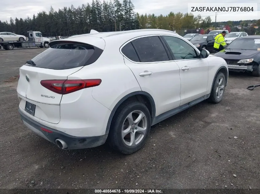 2018 Alfa Romeo Stelvio Awd VIN: ZASFAKAN0J7B76804 Lot: 40554675