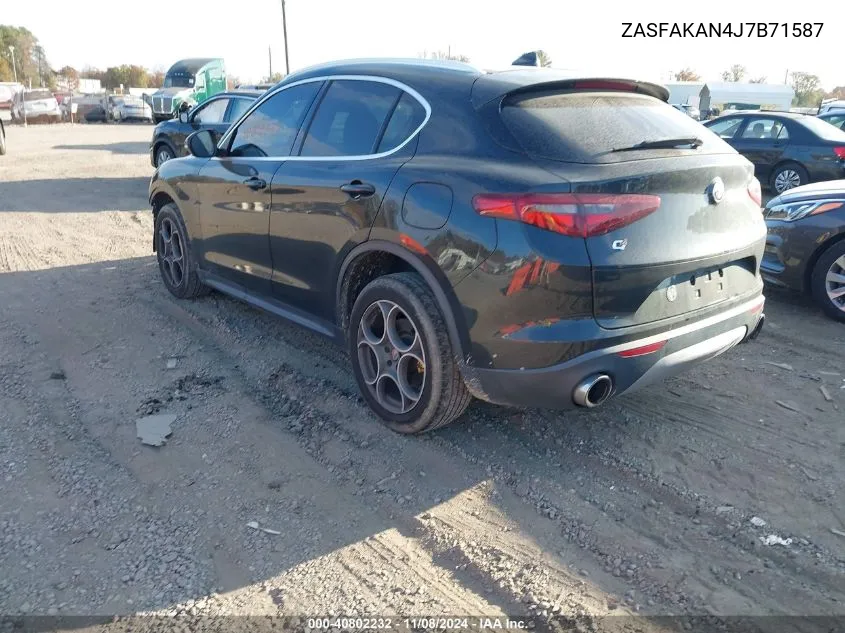 2018 Alfa Romeo Stelvio Awd VIN: ZASFAKAN4J7B71587 Lot: 40802232