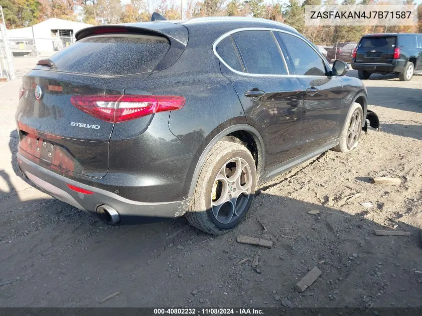 2018 Alfa Romeo Stelvio Awd VIN: ZASFAKAN4J7B71587 Lot: 40802232