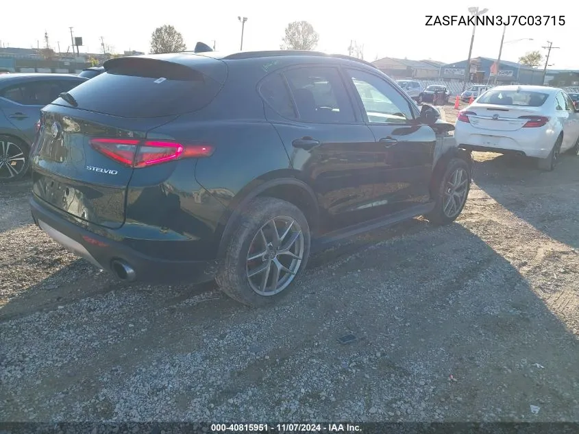 2018 Alfa Romeo Stelvio Ti Sport Awd VIN: ZASFAKNN3J7C03715 Lot: 40815951