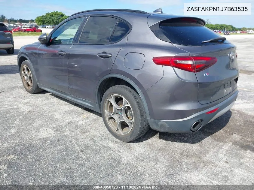 2018 Alfa Romeo Stelvio Sport Awd VIN: ZASFAKPN1J7B63535 Lot: 40858728