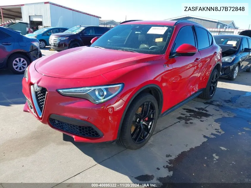 2018 Alfa Romeo Stelvio Ti Sport VIN: ZASFAKNN8J7B72848 Lot: 40895322