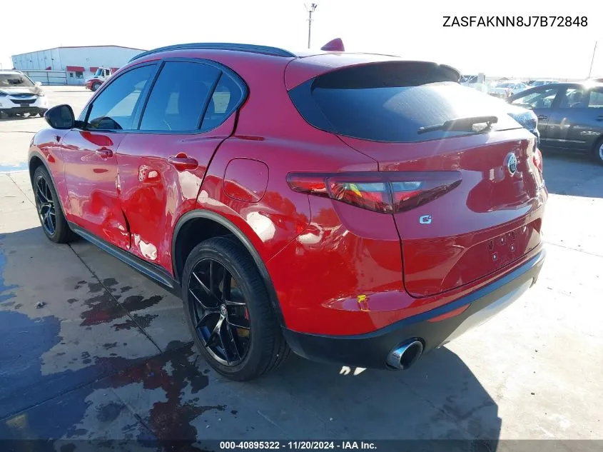 2018 Alfa Romeo Stelvio Ti Sport VIN: ZASFAKNN8J7B72848 Lot: 40895322