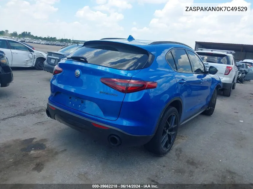 2019 Alfa Romeo Stelvio Sport Awd VIN: ZASPAKAN0K7C49529 Lot: 39662218