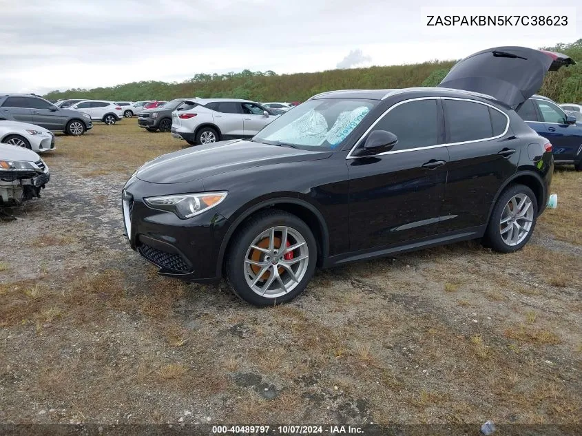 2019 Alfa Romeo Stelvio Ti VIN: ZASPAKBN5K7C38623 Lot: 40489797