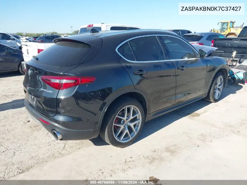 2019 Alfa Romeo Stelvio Ti Lusso Awd VIN: ZASPAKBN0K7C37427 Lot: 40766888