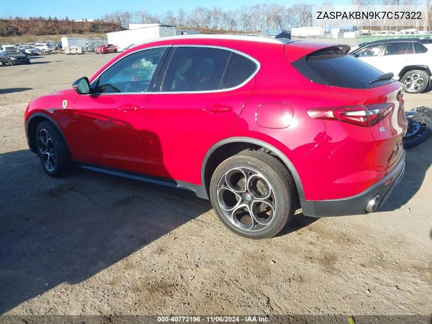 2019 Alfa Romeo Stelvio Ti Lusso Awd VIN: ZASPAKBN9K7C57322 Lot: 40773196