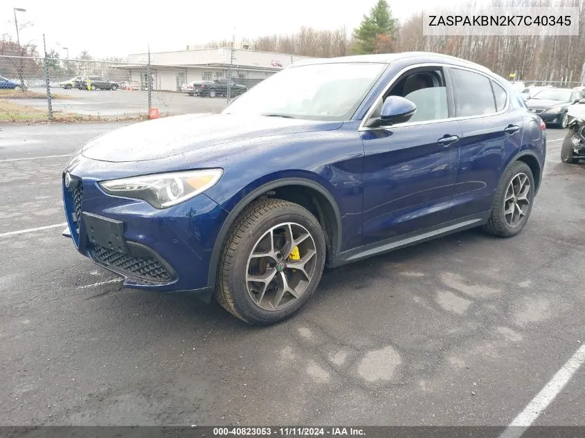 2019 Alfa Romeo Stelvio Ti Awd VIN: ZASPAKBN2K7C40345 Lot: 40823053