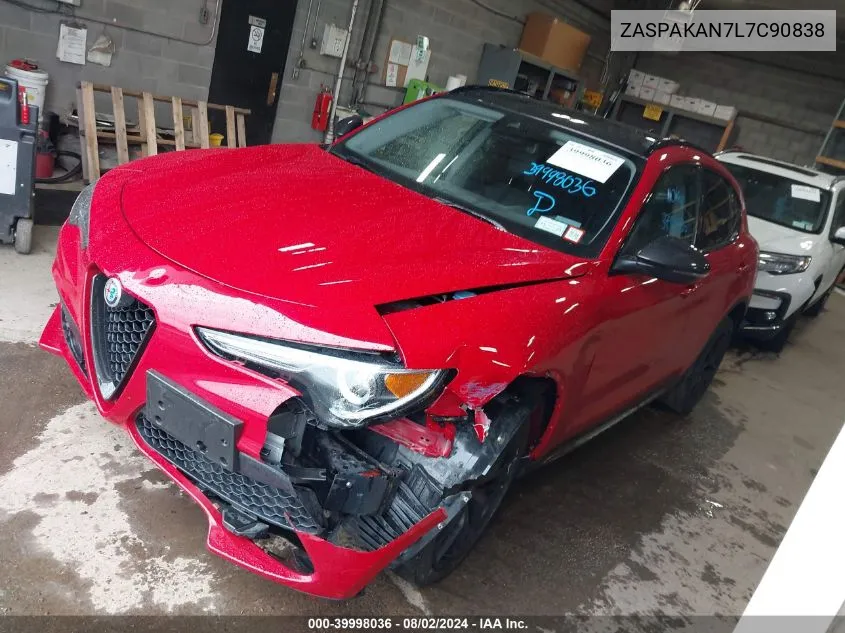 2020 Alfa Romeo Stelvio Awd VIN: ZASPAKAN7L7C90838 Lot: 39998036