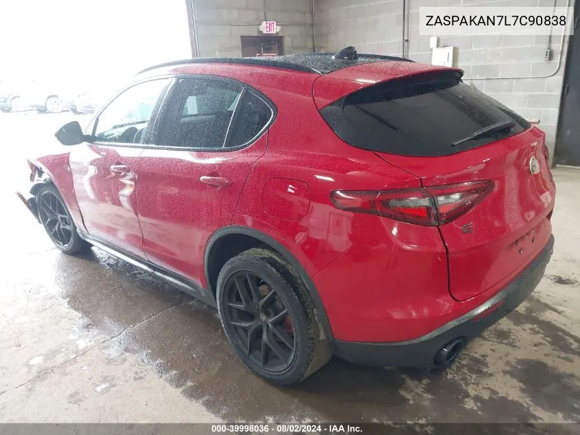 2020 Alfa Romeo Stelvio Awd VIN: ZASPAKAN7L7C90838 Lot: 39998036