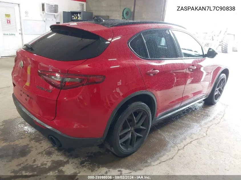 2020 Alfa Romeo Stelvio Awd VIN: ZASPAKAN7L7C90838 Lot: 39998036