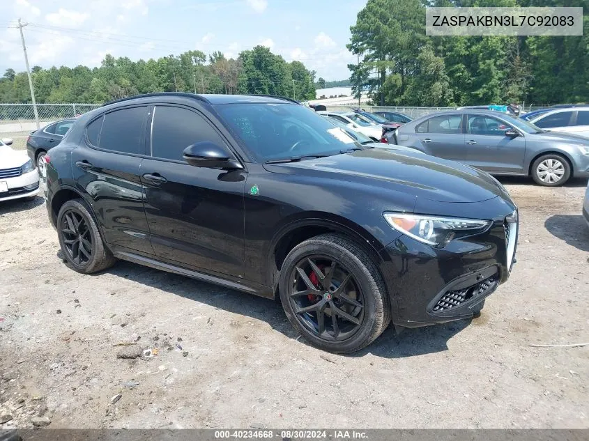 2020 Alfa Romeo Stelvio Ti Sport Awd VIN: ZASPAKBN3L7C92083 Lot: 40234668