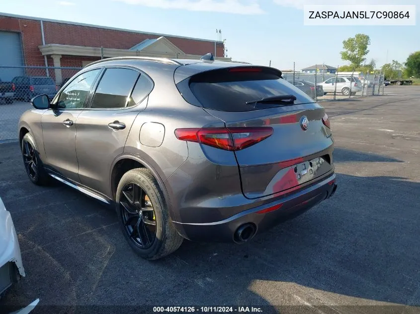 2020 Alfa Romeo Stelvio VIN: ZASPAJAN5L7C90864 Lot: 40574126