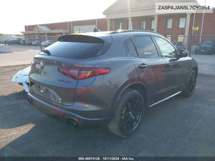 2020 Alfa Romeo Stelvio VIN: ZASPAJAN5L7C90864 Lot: 40574126