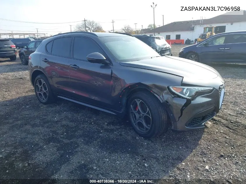 2020 Alfa Romeo Stelvio Sport Awd VIN: ZASPAKAN3L7C96958 Lot: 40738366