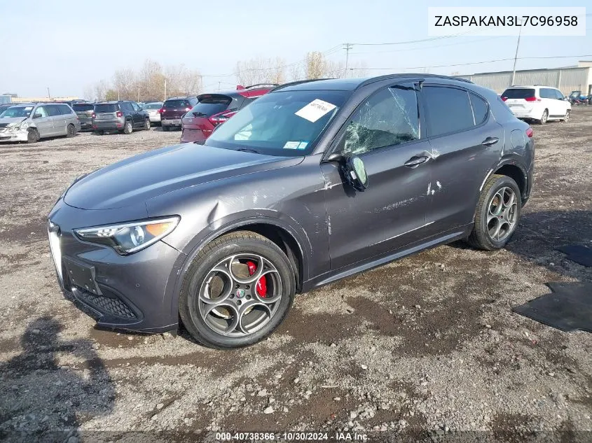 2020 Alfa Romeo Stelvio Sport Awd VIN: ZASPAKAN3L7C96958 Lot: 40738366