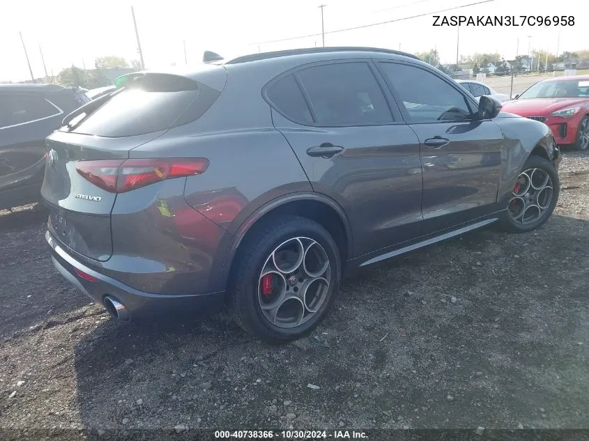 2020 Alfa Romeo Stelvio Sport Awd VIN: ZASPAKAN3L7C96958 Lot: 40738366