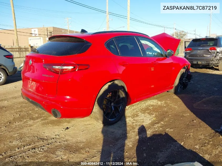 2020 Alfa Romeo Stelvio Sport Awd VIN: ZASPAKAN8L7C87219 Lot: 40842412