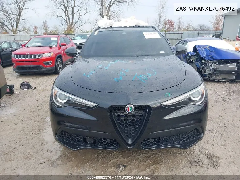 2020 Alfa Romeo Stelvio Awd VIN: ZASPAKANXL7C75492 Lot: 40882376