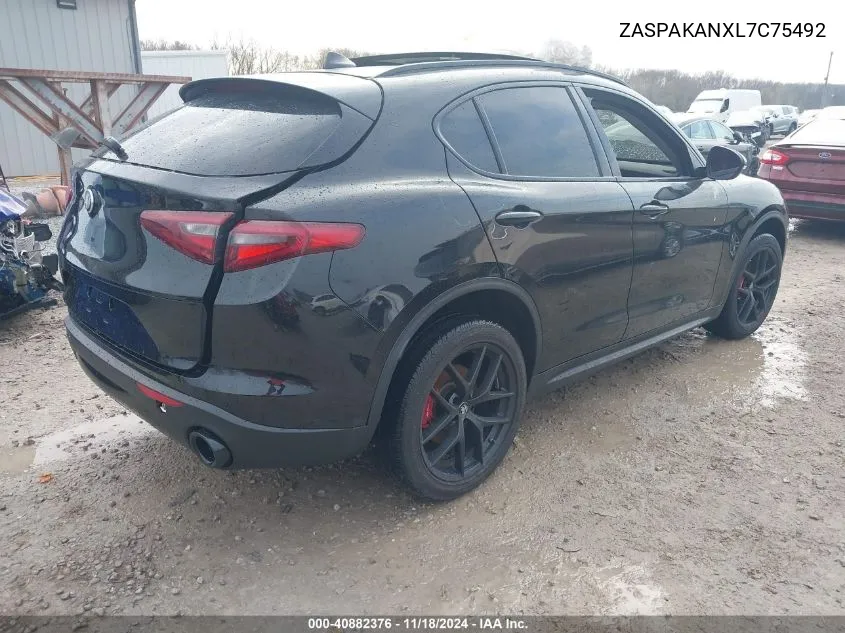 2020 Alfa Romeo Stelvio Awd VIN: ZASPAKANXL7C75492 Lot: 40882376