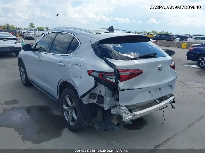 2021 Alfa Romeo Stelvio Rwd VIN: ZASPAJAN9M7D09840 Lot: 40217039